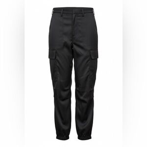 Skies Are Blue Black Satin Cargo Joggers Size Medium